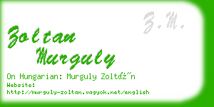 zoltan murguly business card